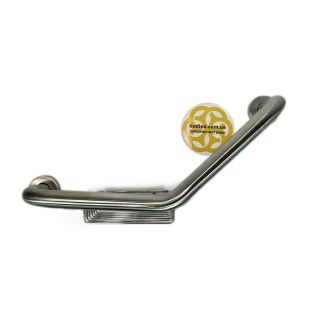 Image 42 Поручень для ванної, кутовий з мильницею, 18х50х10 см