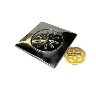 Image 3 Душовий трап PREMIUM SLIM 15х15 см, нержавіюча сталь, вертикальний, з гідрозатвором