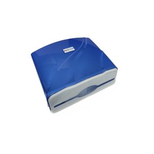 Image 45 Диспенсер для бумажных полотенец 200 шт, настенный, пластик, прозрачно-голубой