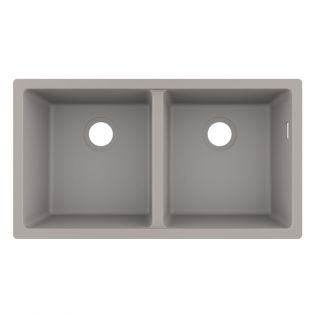 Image 2 Кухонна мийка S510-U770 під стільницю на дві чаші, 820х450, штучний камінь, колір бетон