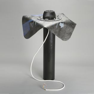 Image 16 Воронка кровельная ПВХ 110х600 мм, нержавеющий фланец, обогрев, ПВХ фартук