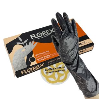 Image 26 Одноразовые перчатки FLOREX, черный M, 100 шт