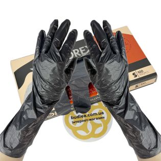 Image 2 Одноразовые перчатки FLOREX, черный S, 100 шт