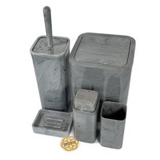 Image 62 Набір аксесуарів для ванної кімнати Kare 5в1, мармур