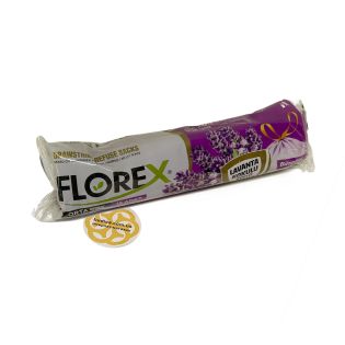 Image 5 Сміттєві пакети ПРЕМІУМ із затяжкою 40 Л, 40 мкм, рулон 15 шт, фіолетовий, аромат лаванда