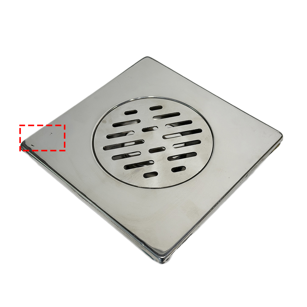 SLIM 20x20 cm stainless steel vertical shower drain with water seal  DISCOUNT