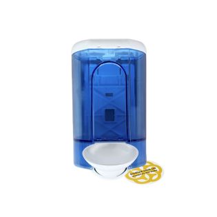 Image 18 Ліктьовий дозатор для мила 1100 мл, настінний, синій з білою кнопкою