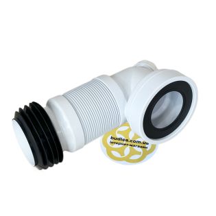 Image 7 З'єднання для унітазу гофроване Ø100х460 мм, кут 90 з відведенням Ø40 мм