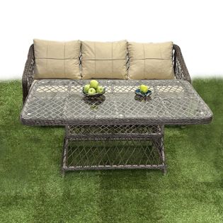 Image 3 Комплект садових меблів MILAN TRIPLE штучний ротанг, коричневий