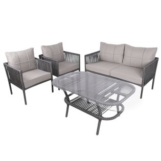 Image 35 Комплект садових меблів OSCAR DUAL штучний ротанг, антрацит