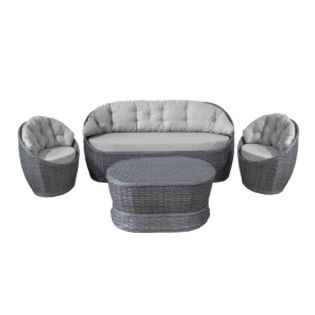 Image 43 Комплект садових меблів MASSA TRIPLE штучний ротанг, антрацит