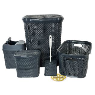 Image 68 Набір аксесуарів для ванної кімнати DAMLA 5в1, антрацит