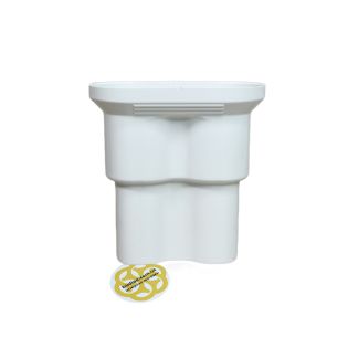 Image 60 Накладка на трубу опалення подвійна, білий, пластик.