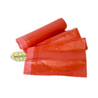 Image 11 Сміттєві пакети ПРЕМІУМ із затяжкою 40 Л, 40 мкм, рулон 15 шт, червоний, аромат полуниці