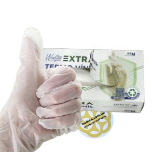 Image 21 Одноразовые перчатки Winlyex EXTRA термовинил, прозрачные, M, 100 шт