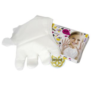 Image 44 Детские одноразовые перчатки KIDS GIRL, TPE, прозрачные, 50 шт