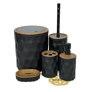 Image 14 Набір аксесуарів для ванної кімнати DIAMOND 5в1, чорний