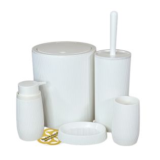 Image 18 Набір аксесуарів для ванної кімнати ROUND 5в1, круглий, білий