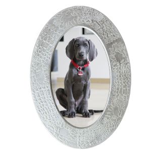 Image 70 Рамка для фото овальная МДФ, 24.5х34.5 см, лепка, серебро