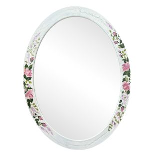 Image 4 Зеркало овальное 56.5х75 см настенное большое, рама МДФ, витраж