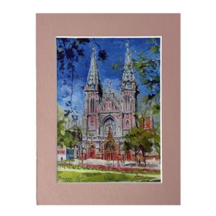 Image 11 Картина с паспарту  КИЕВ,  180х240 мм вертикальная