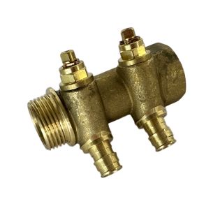 Image 110 Колектор Uponor Q&E 1" із запірними кранами SH 2Х16 с/с 38, латунь