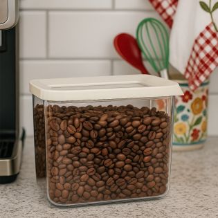 Image 6 Пищевой контейнер 1.4Л HOBI BOX, пластик, прозрачный с белой крышкой
