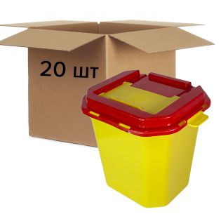 Image 21  Контейнеры для утилизации медицинских отходов 20 л, первичный пластик, упаковка 20 шт