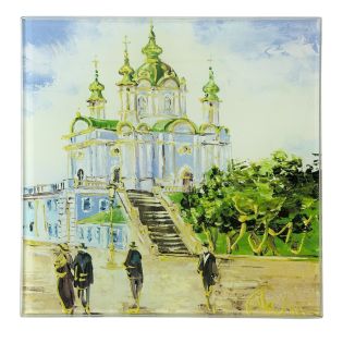 Image 4 Дошка обробна 30х30 см, скло, малюнок.