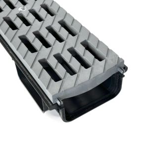 Image 78 Drainage tray with reinforced grate 56x153x1000 mm, plastic