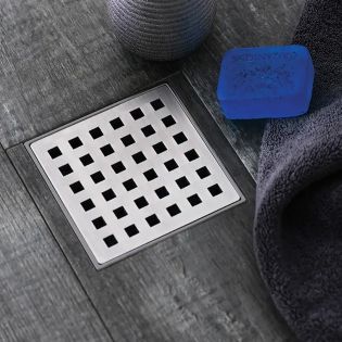 Image 52 Душовий трап LINE 10x10 см, вертикальний, з комбінованим затвором, решітка квадрат