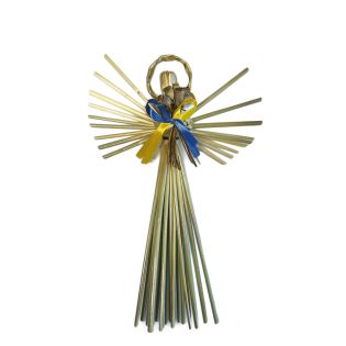 Image 0 Соломенный ангел Украина с маками 21 см