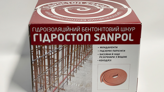 Бентонитовый шнур для герметизации швов