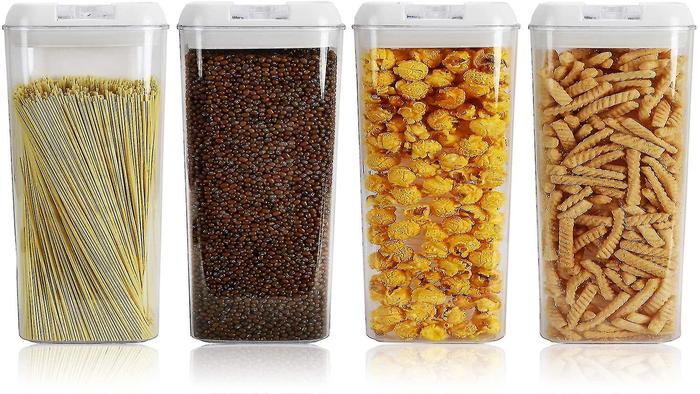 Хранение продуктов в 4-литровом  прозрачном  контейнере KING с крышкой 