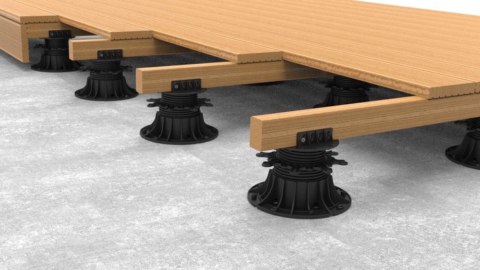 Как создать эксплуатируемую кровлю на регулируемых опорах 