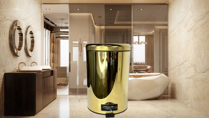 Золотое мусорное ведро на 12 литров