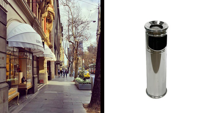 Урна-попільничка з нержавіючої сталі