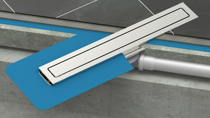 Установка душевого лотка