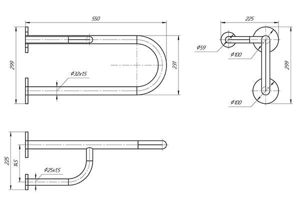 Схема - поручень настенный левый